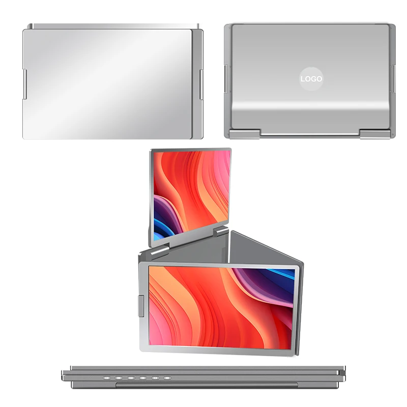 Best Selling Triple Screen Monitor 15.6 Inch Portable Monitor Extender 1 Cable Connection OEM/ODM