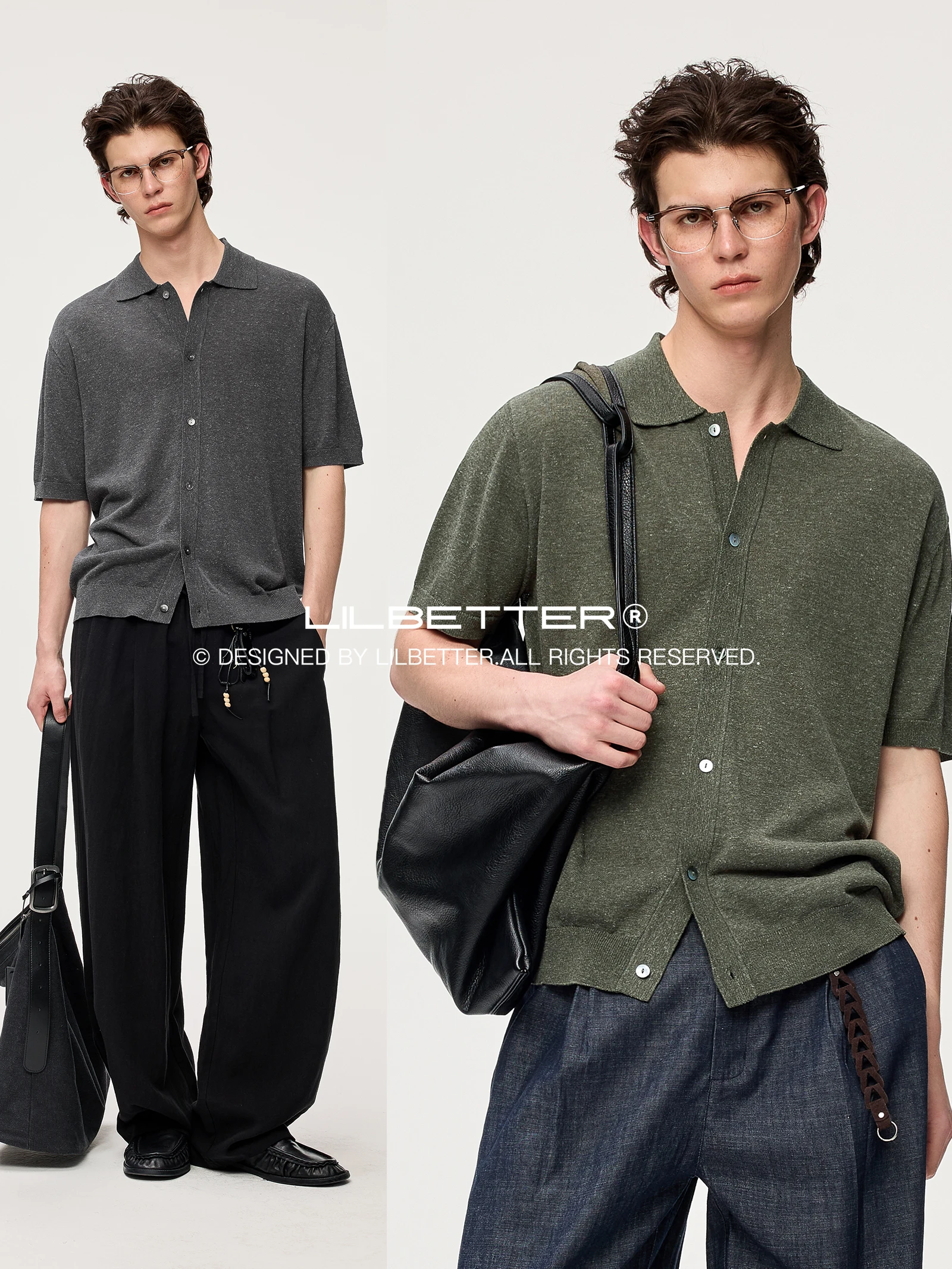 Lilbetter Linen  Short Sleeve  Shirt Multiple Buttons Casual Loose Fit Breathable Summer Fashion Urban Wear for Men