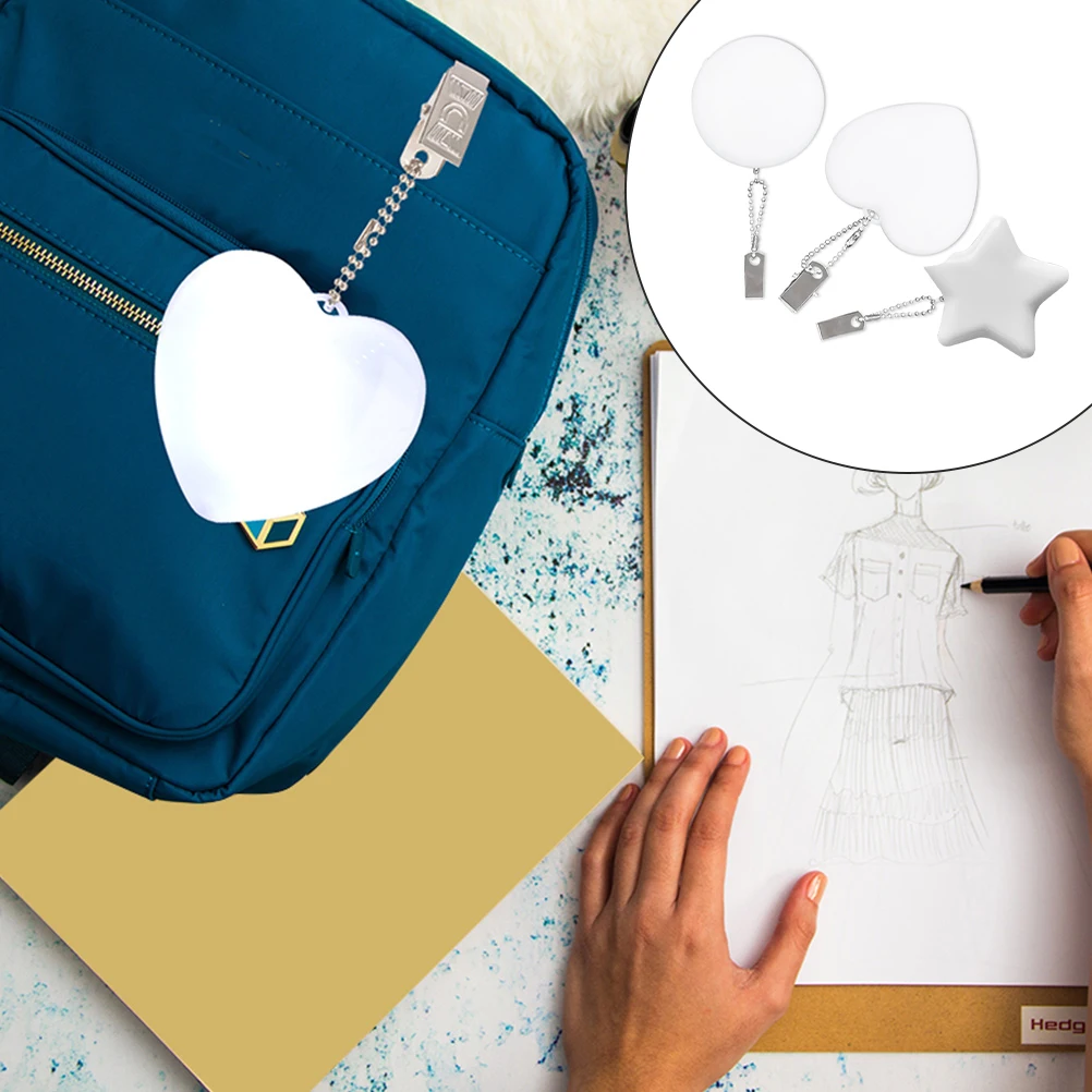 

3pcs LED Touch Bags Lights Rechargeable Mini Night Circle Star Shape Portable Sconce Bag Lamps