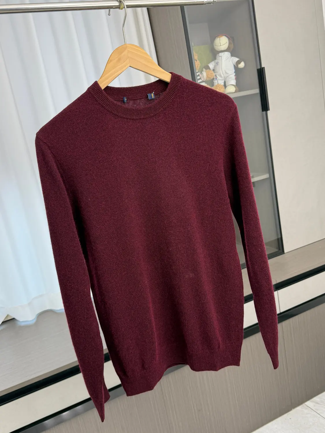 

Теплый однотонный вязаный свитер с круглым вырезом, 59% шерсть, повседневный мужской осенне-зимний модный универсальный удобный трикотаж