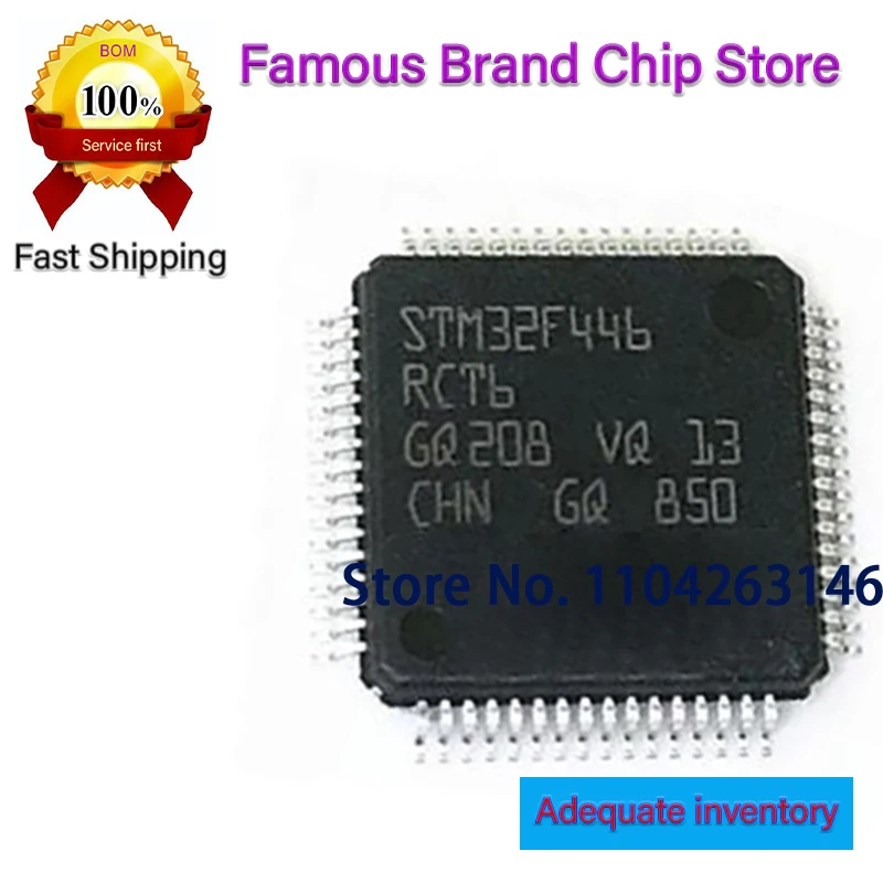 

5pcs STM32F303RBT6 STM32F303RCT6 STM32F446RCT6 STM32F303 303RBT6 STM32F446 QFP64