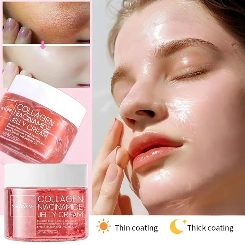 

Collagen Niacinamide Jelly Cream Deep Moisturizing Pore Shrinking Brightening Niacinamide Gel Lifting Firming Face Skin Care