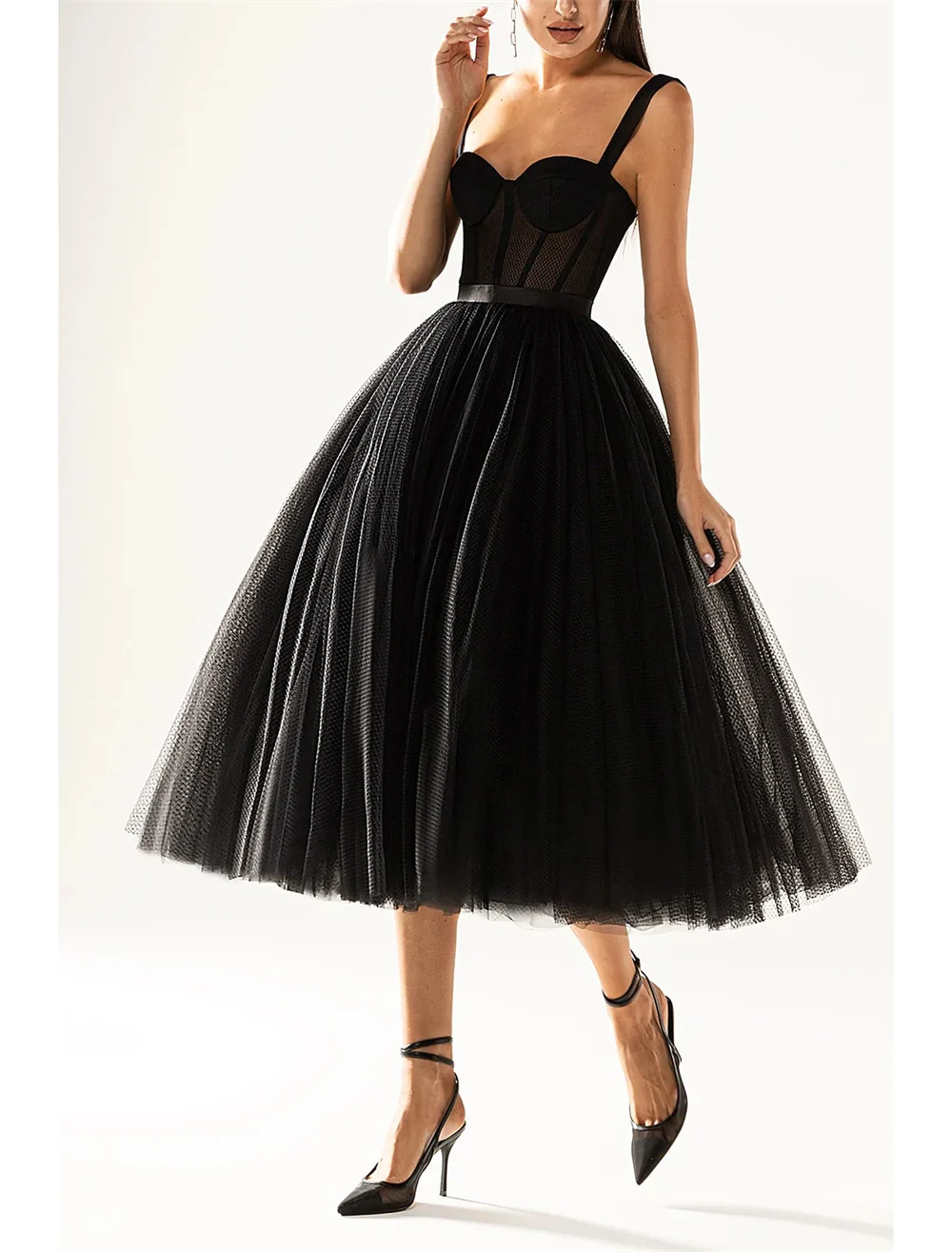 

Corsets Flirty Graduation Cocktail Dress Party Birthday Strapless Sleeveless Knee Length Tulle with Pleats cocktail dresses