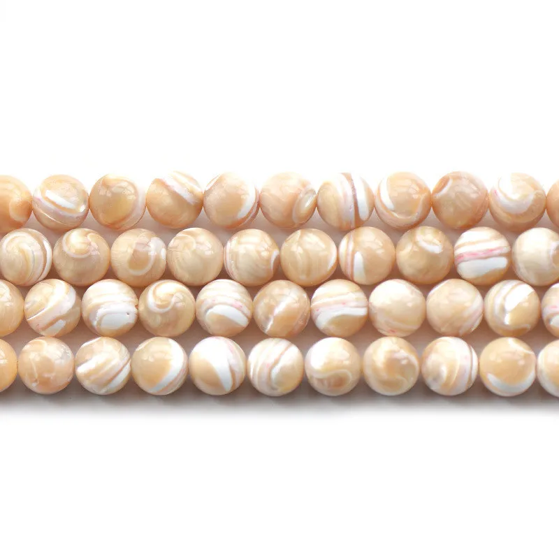 

Joanlyn Grade AAA Natural Beige Shell Beads 4mm-12mm Smooth Polished Round 15 Inch Strand SH12