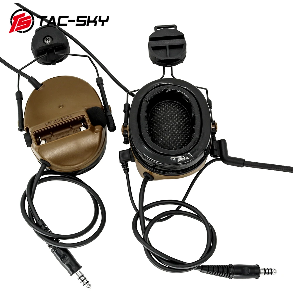 TAC-SKY COMTAC III Silicone Dual Pass Protective Earmuffs Tactical Headphones/PTT U94PTT/Tactical Headset Replacement Headband