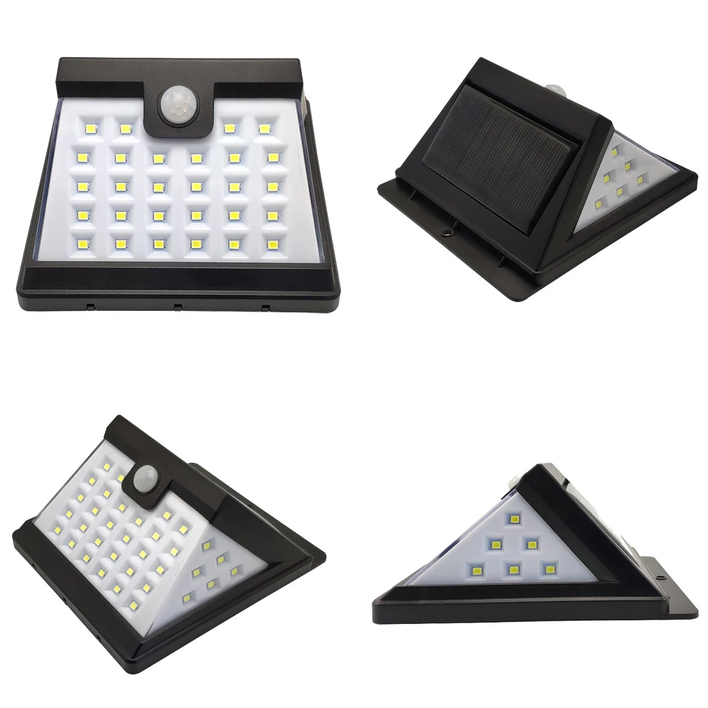 

2 PCS Solar Wall Light Lights Outdoor Garden Powered outside Street Security Induction