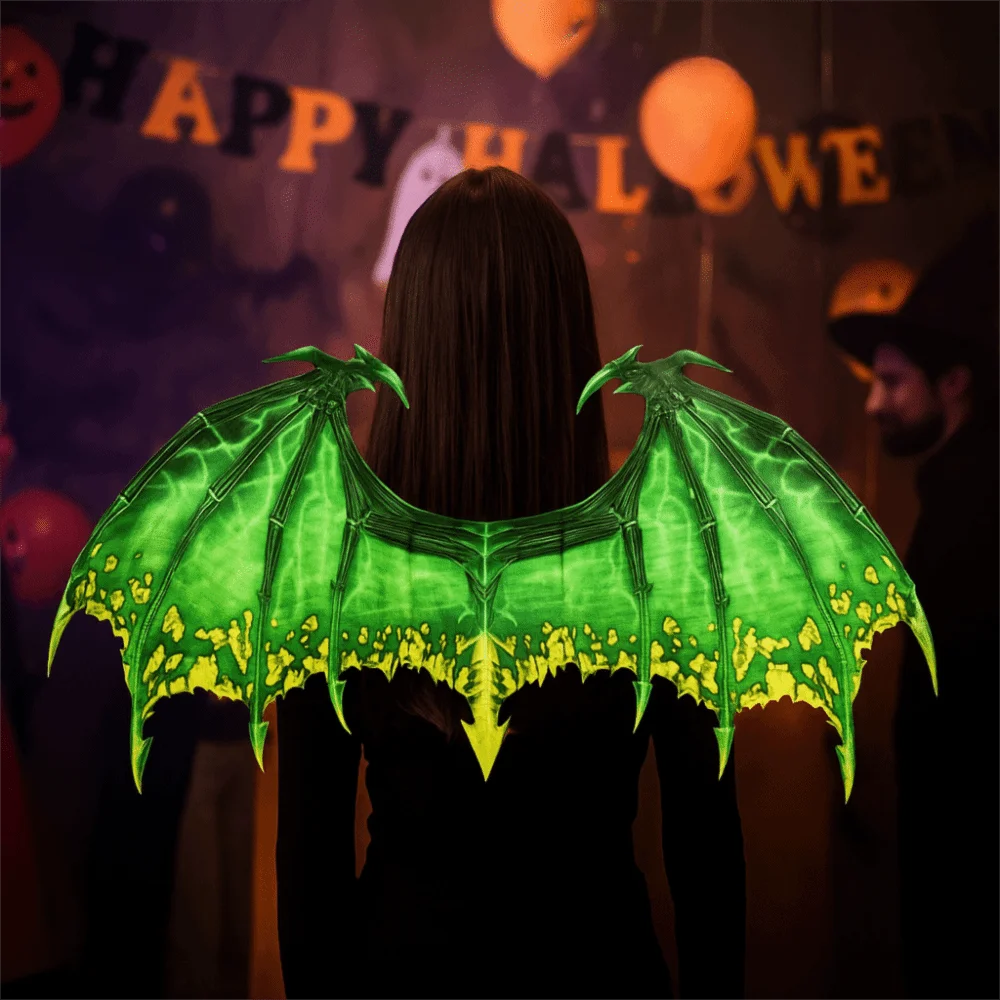 

Foldable Halloween Dragon Wing Non-woven Fabric Elastic Band Masquerade Dragon Wing Unisex Universal Cosplay Wing Costume Kids