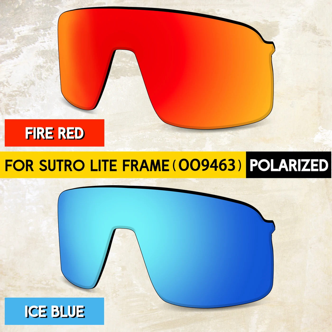 2 Pairs TAC Materials Lenses Replacement Lenses for Oakley Sutro Lite OO9463 Sunglasses - Perfect Fit