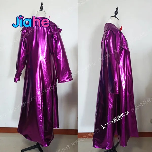 Eclipse  Brown Dust 2  Nightmare Bunny Girl Cosplay Costume sexy purple leather coat Halloween party handmade custom bikini view 3
