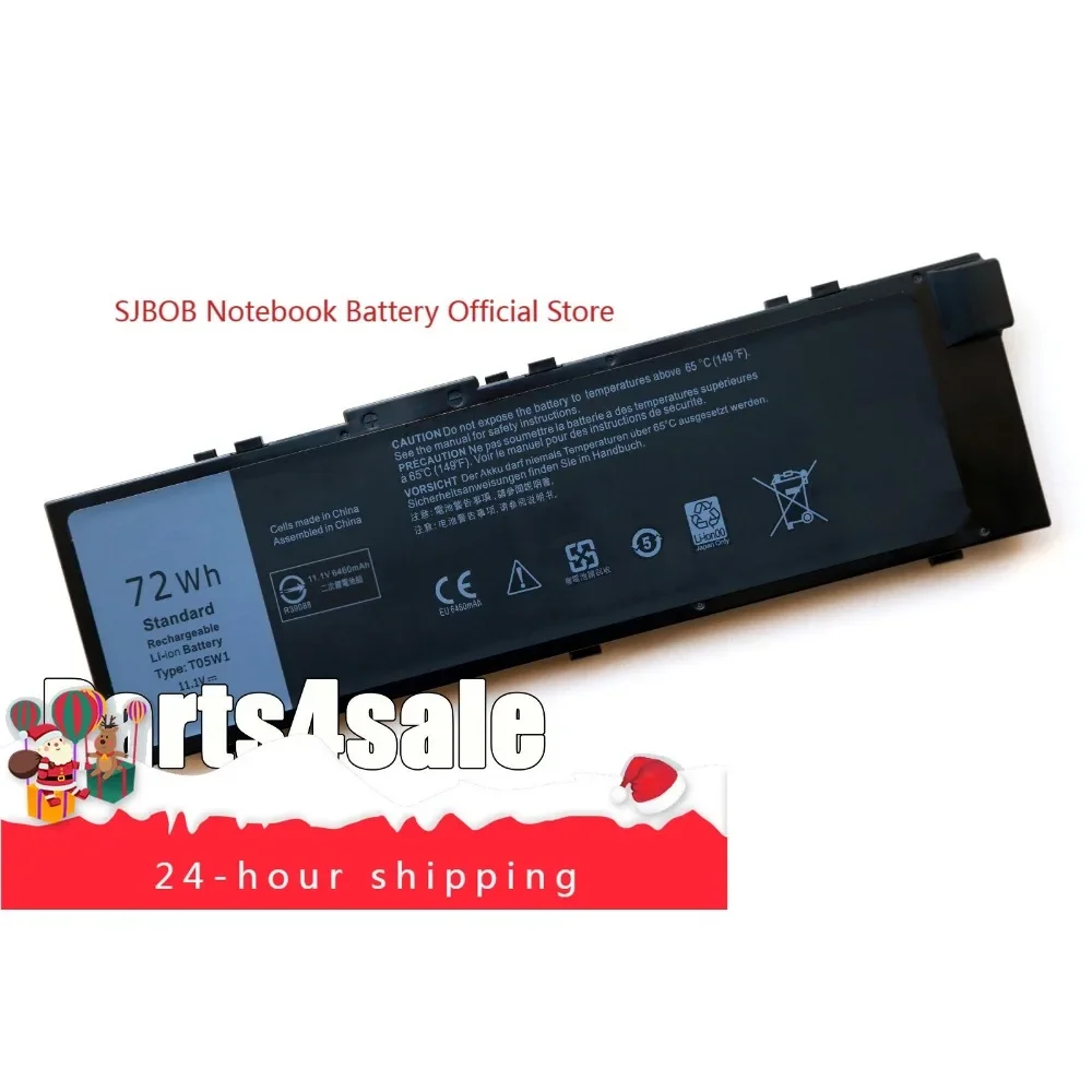2025 72Wh New T05W1 Battery for Precision 15 7510 7520 17 7000 7720 M7510 M7710 laptop battery