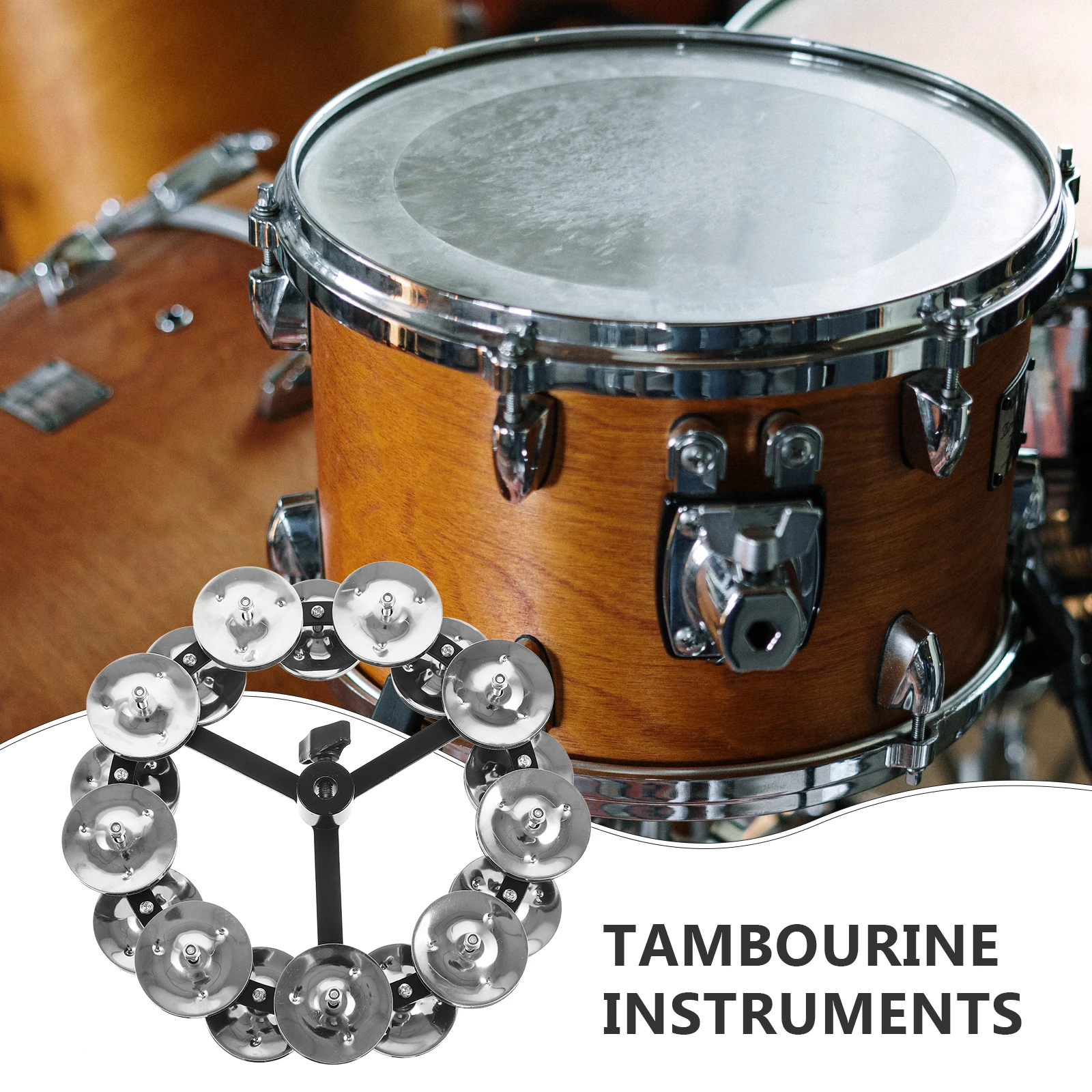

Double- Enhanced Tonal Layering Stylish Steel Plates Professional Drum Set Accessory Popular Music Performance Durable