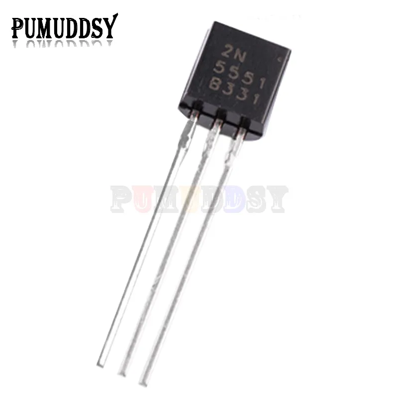 100PCS/LOT New Triode Transistor 5551 TO-92 0.6A 160V NPN 2N5551