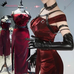 Game Love And Deepspace Cosplay Costumes Anime Sylus SUPACE Heroine Role-playing Women Red Dress Halloween Party Suit(S-XL)