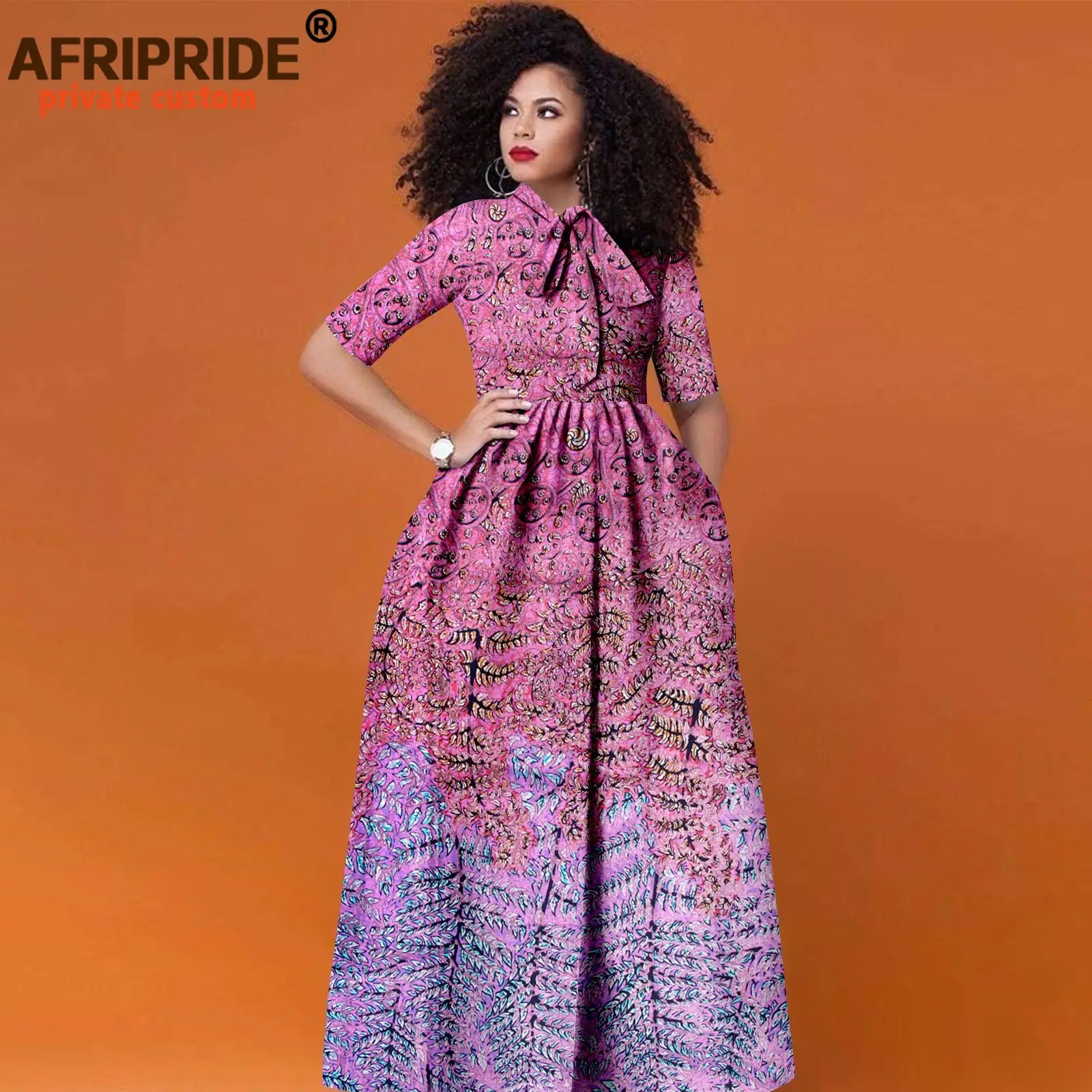 African Dresses for Women Half Sleeve High Waist Ankara Attire Maxi Dress Traditional Clothes Print African Dresses for Women Half Sleeve High Waist Ankara Attire Maxi Dress Traditional Clothes Print
