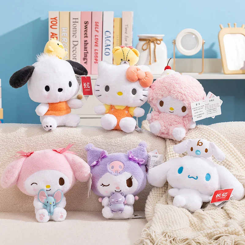 Peluches de Oveja Piano Melody de Sanrio, Adorables y Suaves Peluches de Pachacco, Muñecos de Peluche para Niñas, Compañeros de Perro, Decoración del Hogar