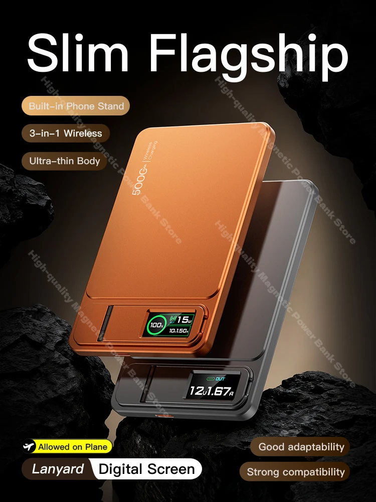 New 10000mAh Magnetic Power Bank Type C Power Bank PD20W Wireless Charging External Battery For iPhone 17 16 15 14 13 Pro Max