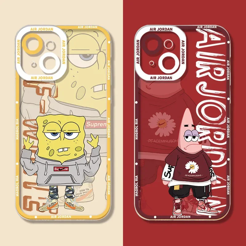 Etui typu SpongeBob- Clear Patricks Star do Xiaomi Redmi Note 12 Turbo 12S 11 Pro Plus 11S 10S 9S 10 9 8 7 6 10C K60 Pro K60E