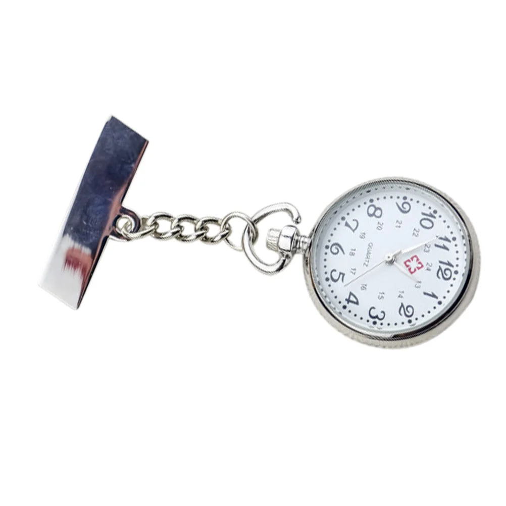 1Pcs Digital Nurse Hanging Watch Sturdy Alloy Smooth Glass Easy Wear Practical Gift Nursing Students Pin Design Stable