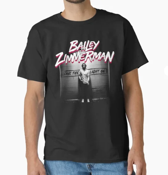 Bailey Zimmerman Merch Unisex T-shirt Men Short Sleeve Tops fashion Tee Clothes Causal Y2K Tops