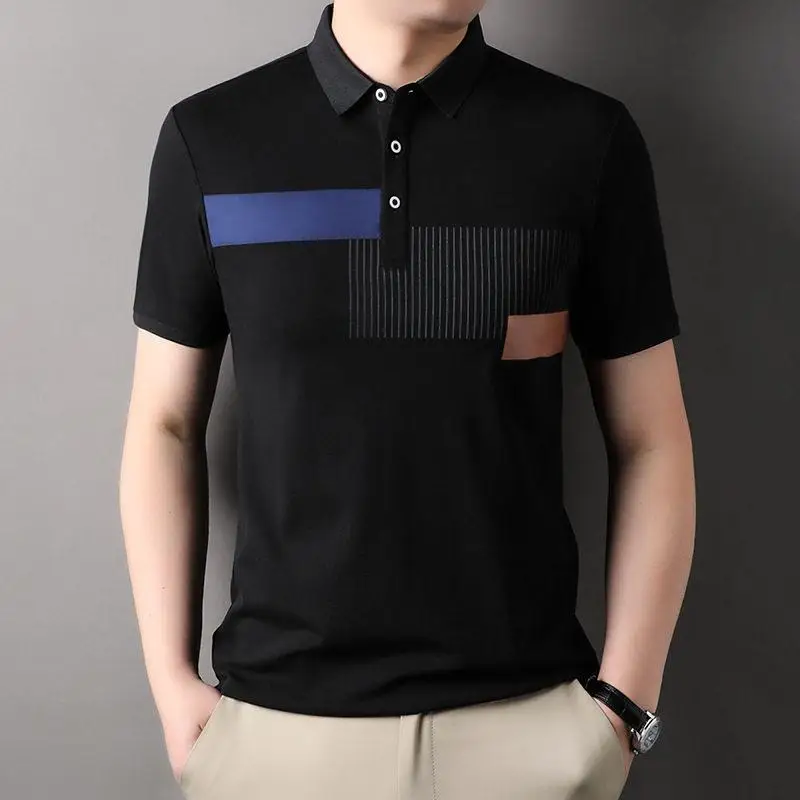 

Spring Summer Half Sleeve Shirt Standard Fit Fashion Urban Cotton Blend Combed Thin Short Sleeve T-Shirt Contrast Color ...