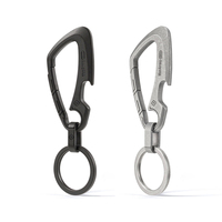 MecArmy CH17 Titanium Carabiner Keychain Clip Ultra-Light & Compact Ti Key Chain Bottle Opener EDC Tools for Travel, Daily Use