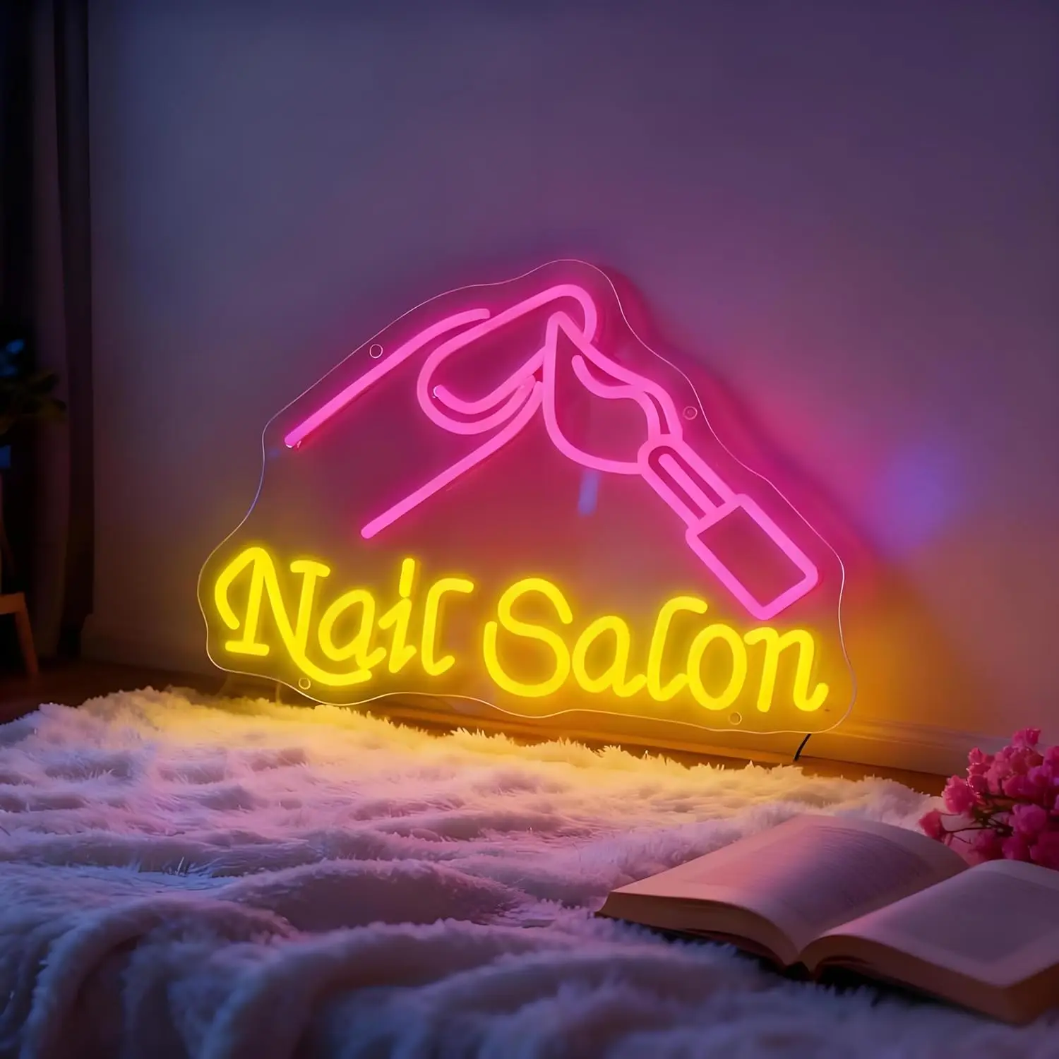 

Неоновая вывеска для салона красоты, настенный светильник USB LED для магазина косметики, декор для спальни, персонализированный неоновый светильник, подарок