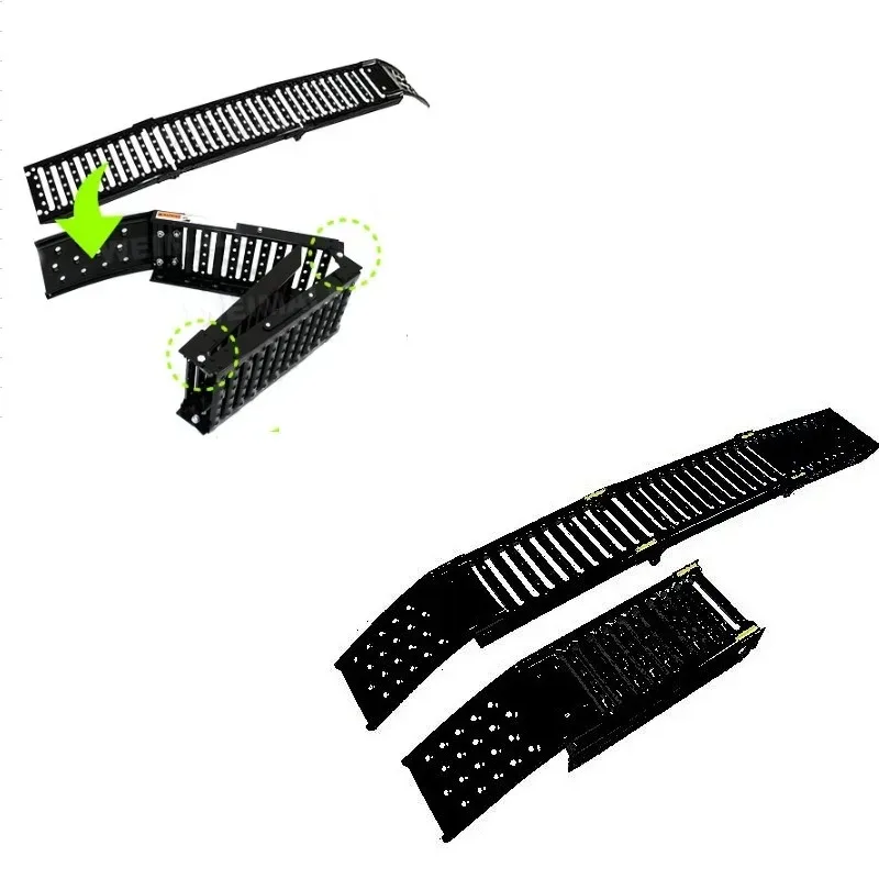 Heavy Duty Car Loading Ramps, Multifunction Long Steel Folding Motorcycle 4 Four Wheeler ATV Pickup Truck Bed Loading Ramp