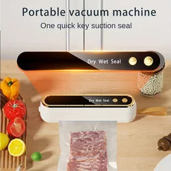 Mini Wireless Fully Automatic Vacuum Sealing Machine Household Small Portable Food Packaging Plastic Sealing Machine