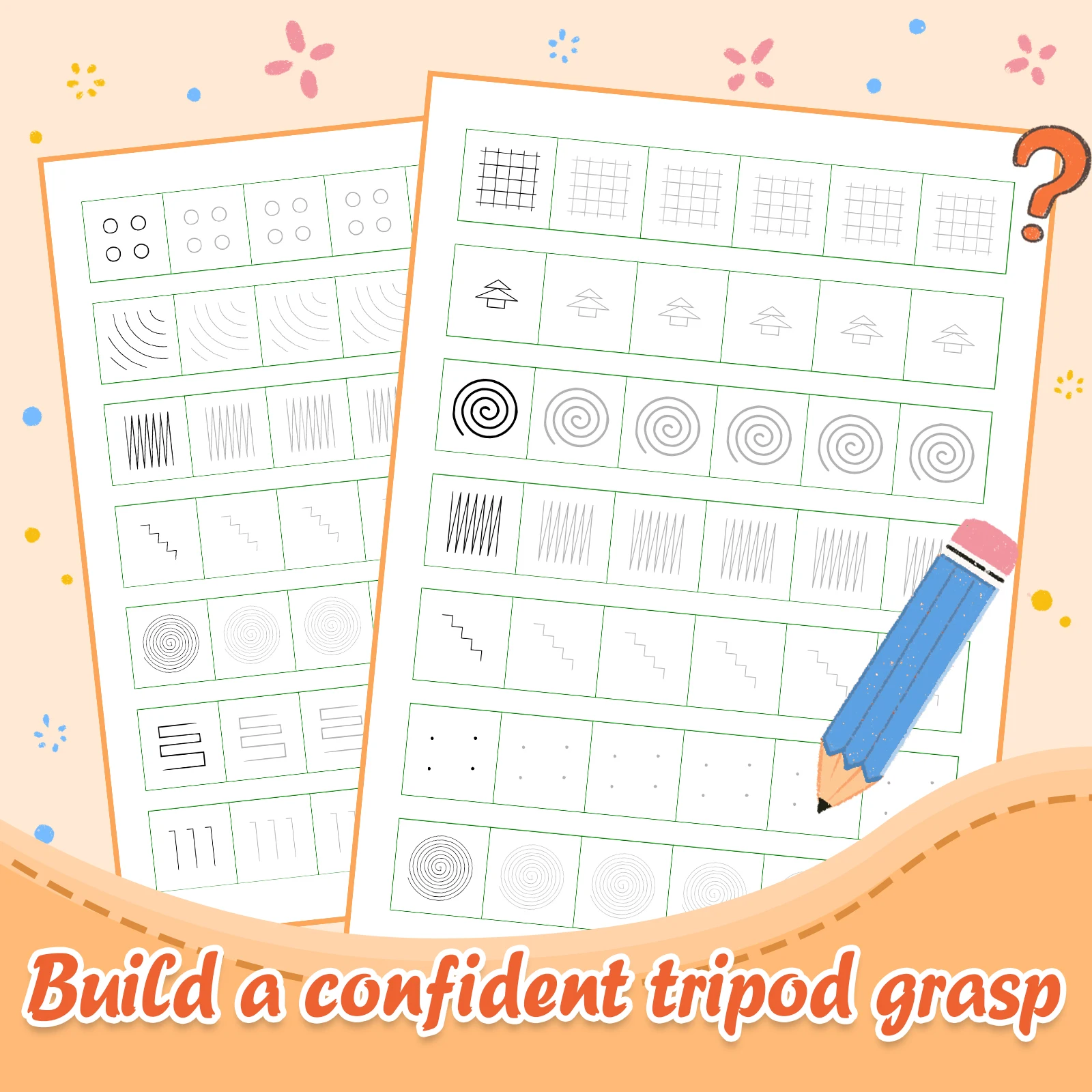 Pen Control Activity Book for Kids, Tracing Practice Workbook, Early Writing and Drawing Training Book