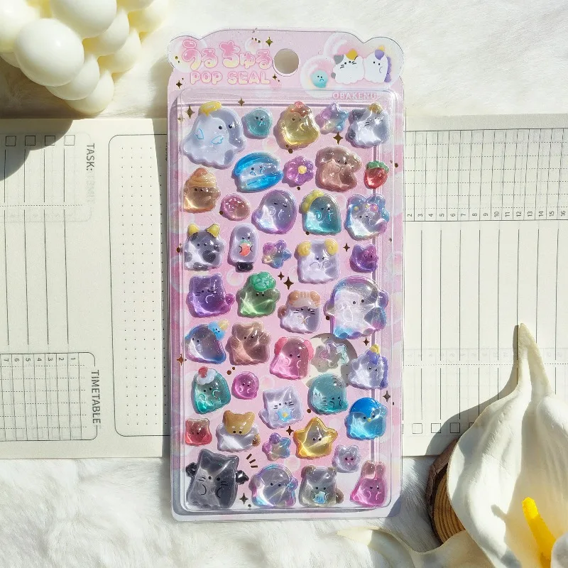 

3D relief fun stickers, acrylic diamond stickers, children's handmade DIY decorative stickers, beautiful relief fun stickers