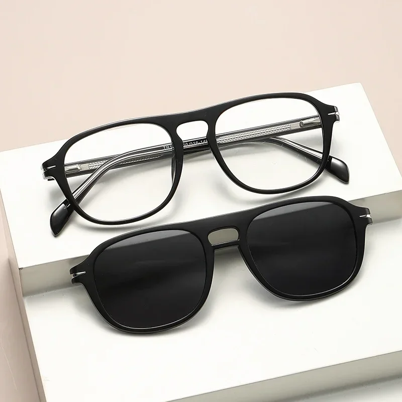 

Солнцезащитные очки KIZN с магнитным зажимом для близорукости, 6 очков в стиле ретро, мужские и женские поляризационные очки 2024, новые очки с оптическими линзами на заказ от -0,5 до -10