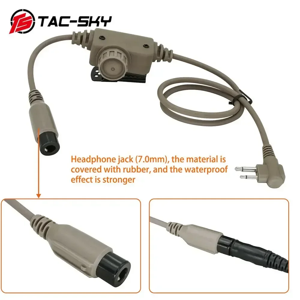 2-Pin Motorola RACPTT Adapter Compatible Tactical COMTAC2 COMTAC3 /for SORDI /Tci liberator II/TEA Hi-Threat Tier Headphones