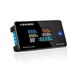 KWS-AC300 Digital Voltmeter AC 50-300V Voltage 45-65Hz Power Energy Meter LED AC Wattmeter 0-20/100A Detector 40% Off