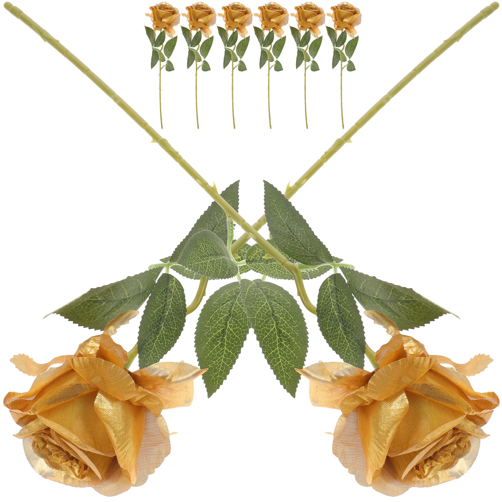 

8pcs Flower Stems Artificial FlowersFlower Arrangement Wedding Party Decor Flower Decor Bride Home Fake Stems Plant