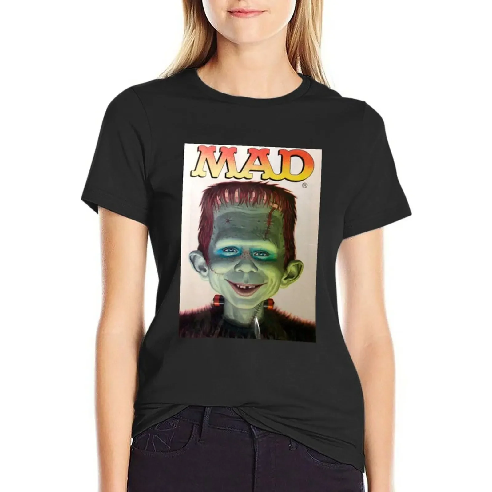 

Mad Magazine 2 T-Shirt animal prinfor shirts graphic tees anime clothes tops Women