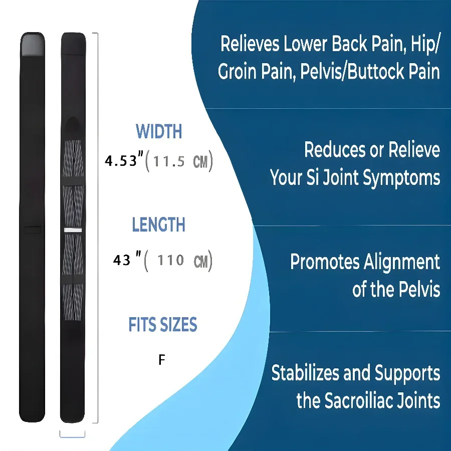 Sacro-Iliacale Gewrichtsheupgordel Ademende Lumbale Ondersteuning Voor Mannen En Vrouwen-Ondersteuning Riem Lumbale Heup Pijnverlichting