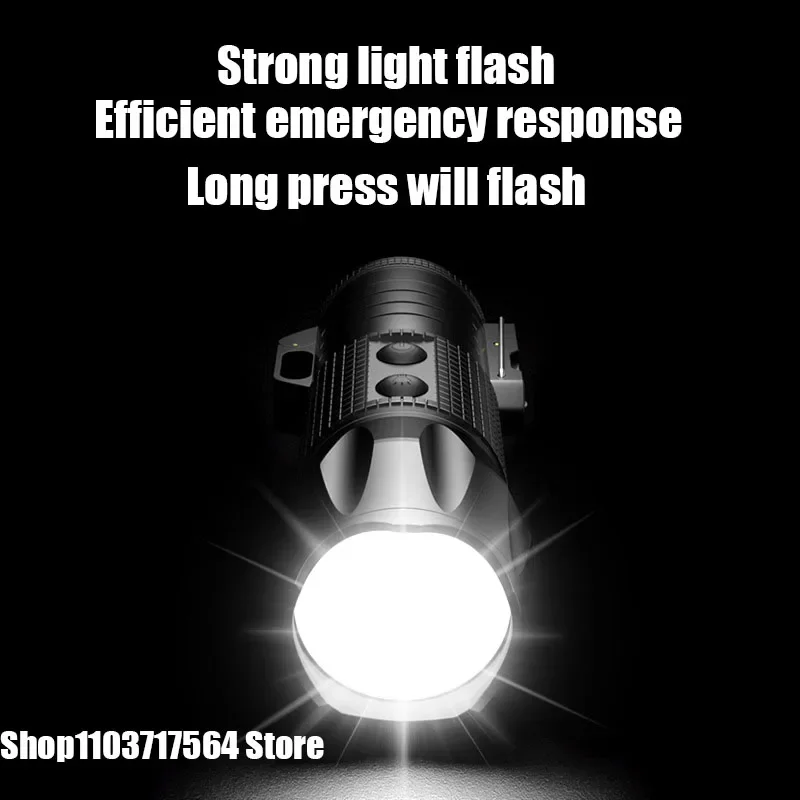 LED Tactical Hunting Flashlight USB Rechargeable Waterproof Torch Lamp Professional Shooting Night Scout Lights Set