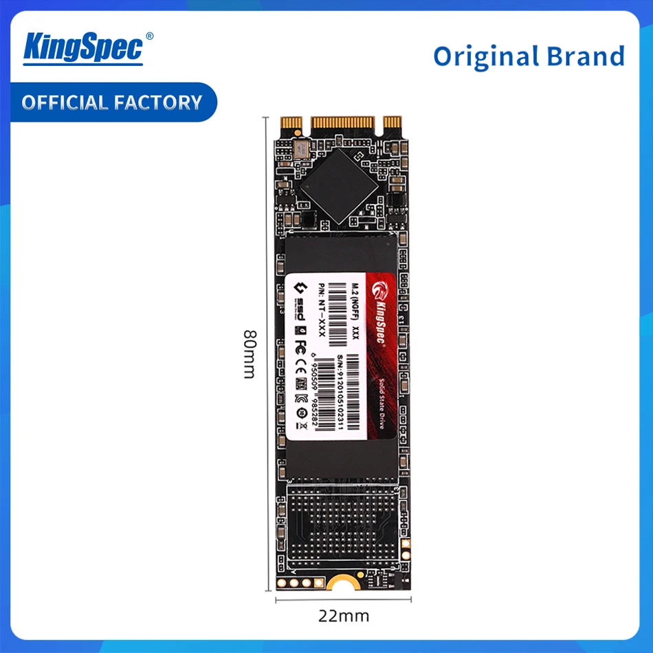 

KingSpec M.2 SSD NGFF 128GB 256GB 512gb 1TB 2TB M2 SATA SSD 2280 SATA3 6Gb Internal Solid State Drive Hard Disk for Laptop