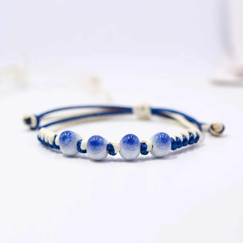 Ceramic Hand Made Bracelet for Women, DIY Bracelets, Artware, Retro Jewelry, Gift for Girl, Fashion, Wholesale, #5230