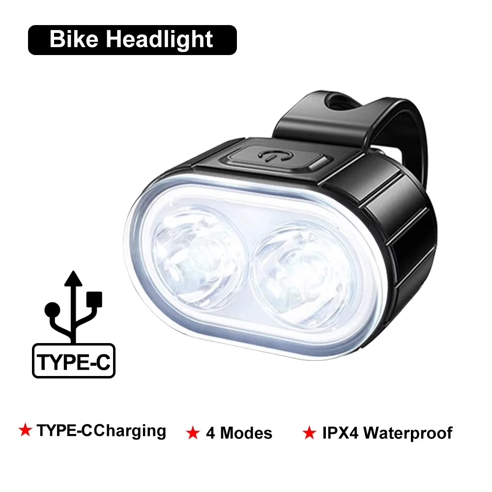 USB-oplaadbare fietsverlichting Fietsveiligheidswaarschuwingslamp Outdoor waterdichte fietszaklamp voor mountainbikes en racefietsen