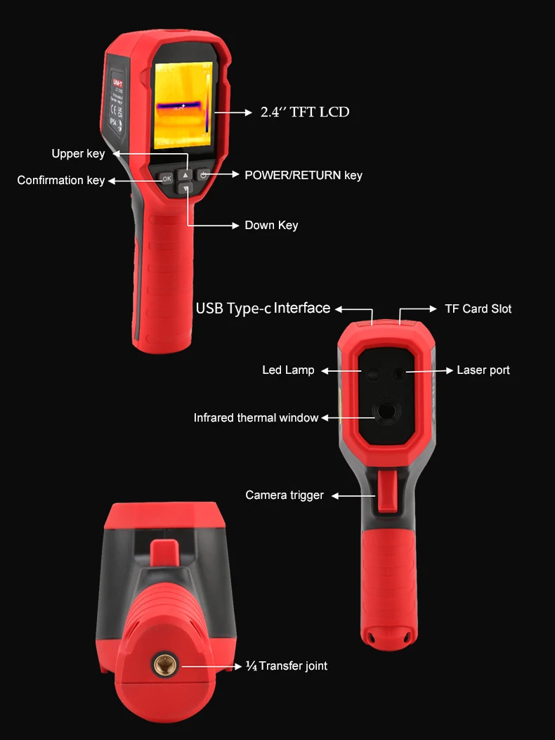UNI-T-Imager térmico infravermelho, UTi120S, circuito PCB, testes industriais, testes de tubo de aquecimento de piso, câmera original e genuína