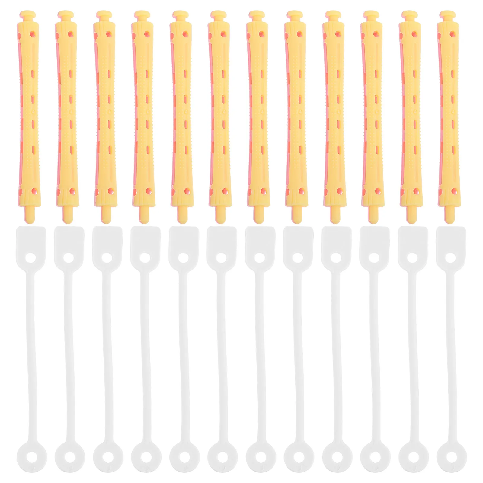 

12Pcs Plastic Perm Rods Hair Curlers Flexible Curling Rollers Hair Styling Tools for Women Portable Travel Use