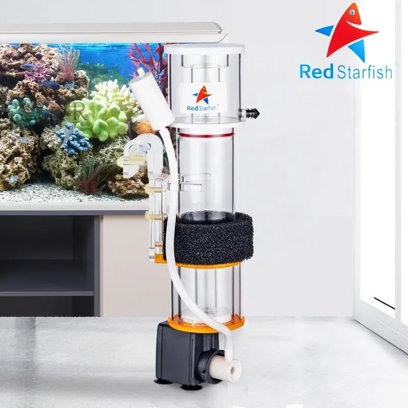 Red StarFish Protein Skimmer Ultra Quiet Protein Separator Nitrogen Device for Saltwater Marine Aquariums SQ-90