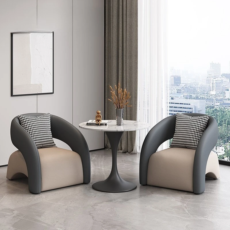 Three-piece balcony leisure beauty salon lounge area reception one table and two chairs