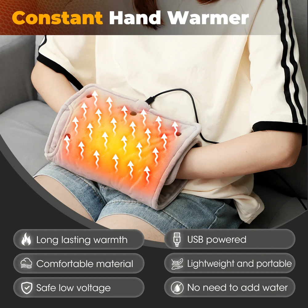 Portable Hand Warmer for Girls Warm hands and Belly Dual-use Warm Uterus During Menstruation for Office Home USB Plug-in