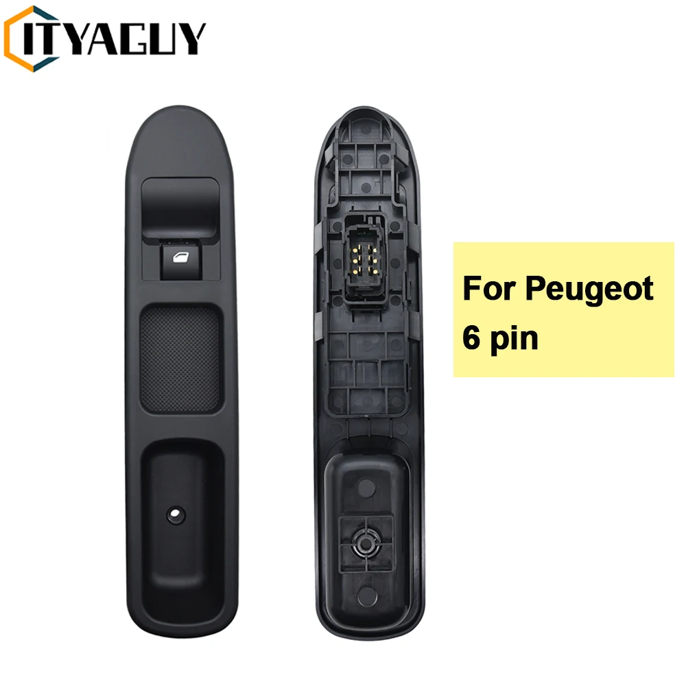 6490HQ 6554QK Uint Front Passenger Side 6 Pin Electric Window Switch For Peugeot 207 6554.QK