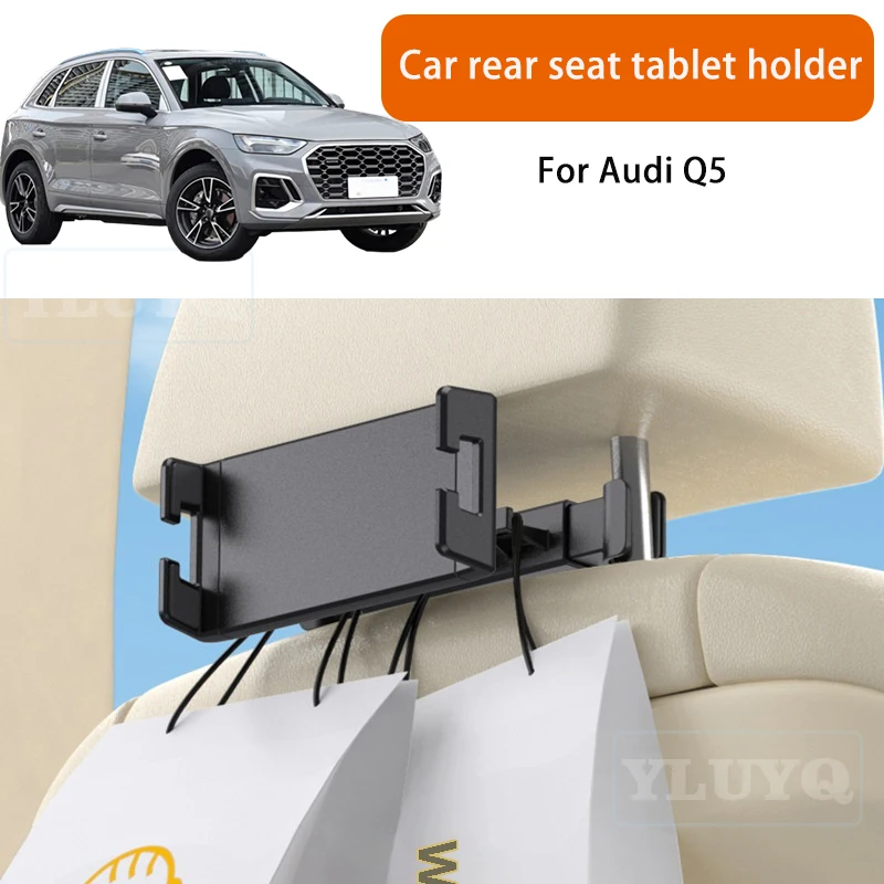 

For Audi Q5 Car Tablet Holder Rear Seat Phone Mount Rotatable Car-Specific Modification Accessory