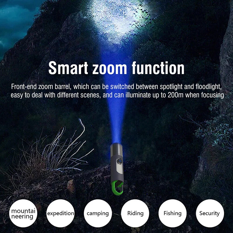Handle Portable LED Camping Lanterns USB Rechargeable 1800mAh Power Flashlight Hiking Climbing Hanging signal light