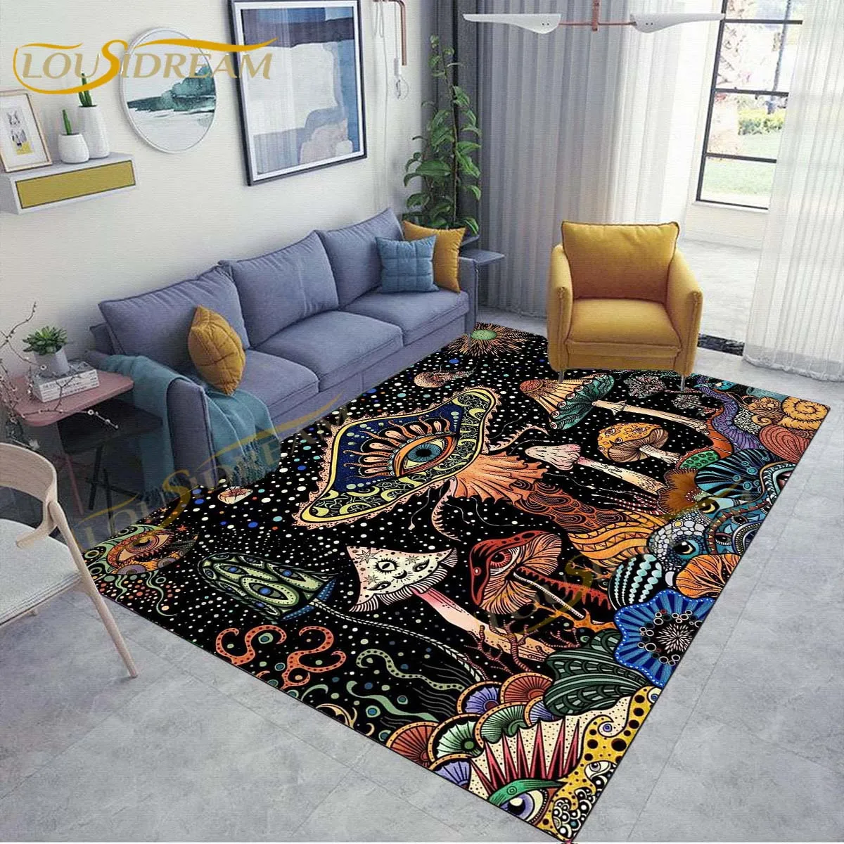 VIKAMA نبات العالم السجاد مشرق اللون الكلمة حصيرة منطقة كبيرة البساط سجادة غرفة المعيشة الملونة ممسحة ترحيب حصيرة البساط لغرفة النوم