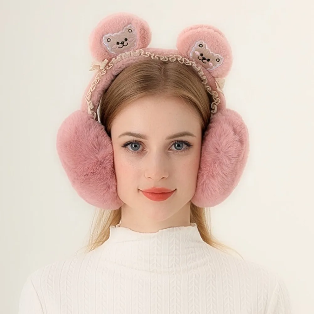 Creative Rabbit Ear Cute Bear Ears Earmuffs Soft Plush Ear Cover Cold Protection Keep Warm Winter Earflaps Outdoor
